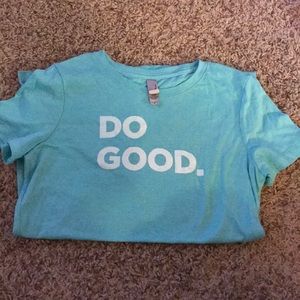 Cotopaxi “Do Good” shirt, never worn in Aqua